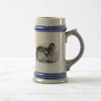 Vintage 1800s Shepherd's Dog - Sheep Collie Dogs Beer Stein by SilverSpiral at Zazzle