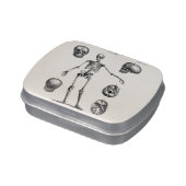 Vintage 1800s Skeleton Antique Anatomy Skeletons Candy Tin (Side)