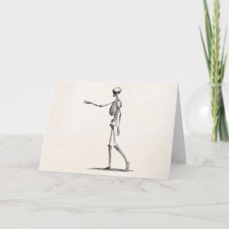 Vintage 1800s Skeleton Antique Anatomy Skeletons Card