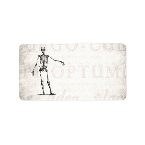 Vintage 1800s Skeleton Retro Skeletons Anatomy Label