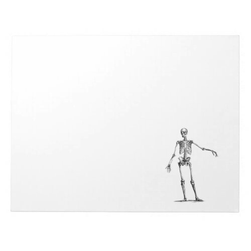 Vintage 1800s Skeleton Retro Skeletons Template Notepad