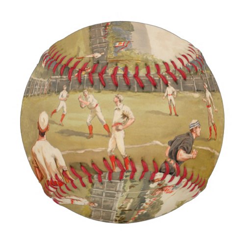Vintage 1800s Sports Game Baseball
