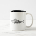 Vintage 1800s Tunny Fish Personalized Fishing Two-tone Coffee Mug at Zazzle