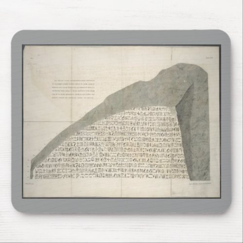 Vintage 1810 Rosetta Stone Image Cool Picture Mouse Pad