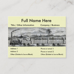 Vintage 1831 Rail Train Bookmark Business Card