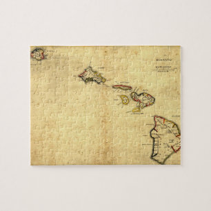 Vintage 1837 Hawaii Map -  Hawaiian Islands Jigsaw Puzzle