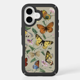 Vintage 1842 Butterfly Moth Botanical Floral Art iPhone 16 Case