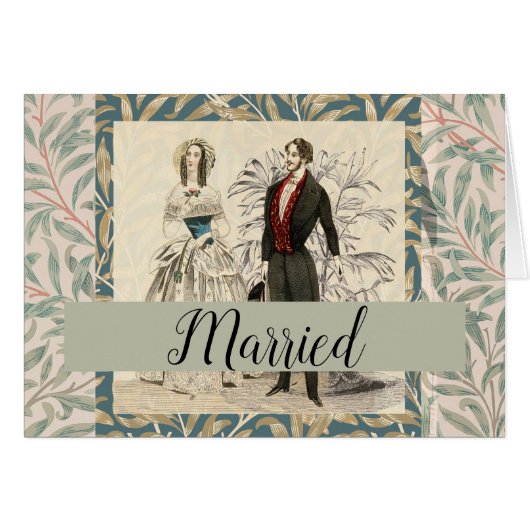 Vintage 1844 Victorian Wedding marriage Artwork (Front Horizontal)