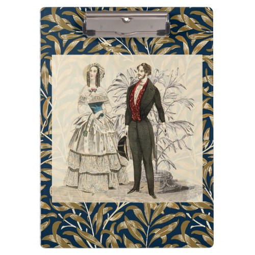Vintage 1844 Victorian Wedding marriage Artwork Clipboard