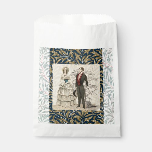 Vintage 1844 Victorian Wedding marriage Artwork Favor Bag