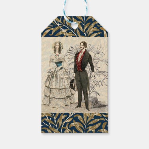 Vintage 1844 Victorian Wedding marriage Artwork Gift Tags