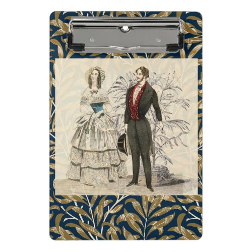 Vintage 1844 Victorian Wedding marriage Artwork Mini Clipboard
