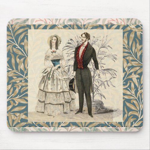 Vintage 1844 Victorian Wedding marriage Artwork Mouse Pad