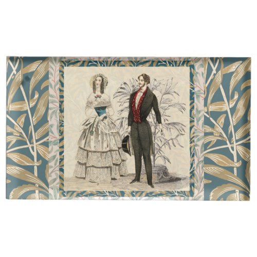 Vintage 1844 Victorian Wedding marriage Artwork Place Card Holder