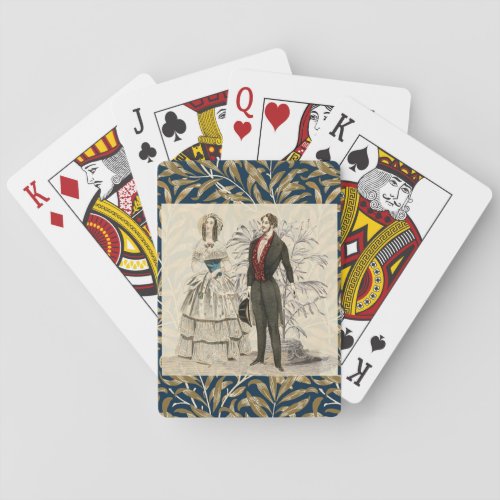 Vintage 1844 Victorian Wedding marriage Artwork Poker Cards