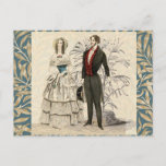 Vintage 1844 Victorian Wedding marriage Artwork Postcard
