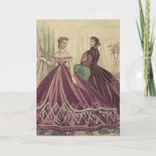 Vintage 1860s Women Card