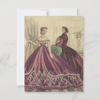 Vintage 1860s Women Tea Party Invitation