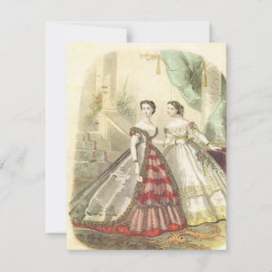 Vintage 1860s Women V2 Tea Party Invitation