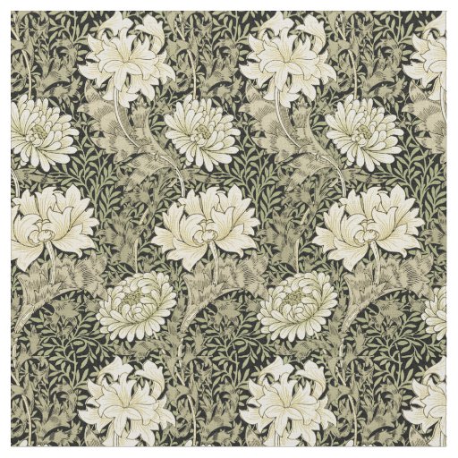 Vintage 1877 Chrysanthemum pattern Fabric