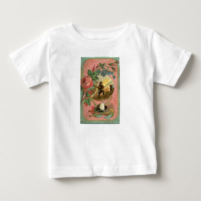 Vintage 1880's Fireman Firefighter Cover Baby T-Shirt (Front)