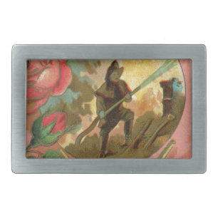 Vintage 1880's Fireman Firefighter Cover Rectangular Belt Buckle