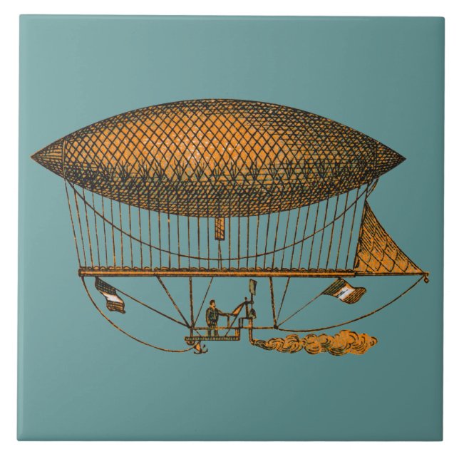 Vintage 1883 Traveling Zeppelin Tile (Front)