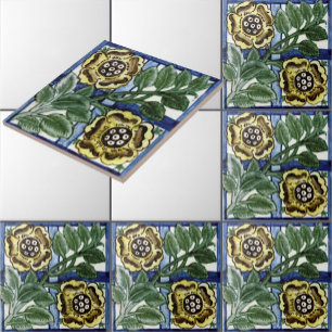 Vintage 1888 Rose Trellis by William De Morgan Ceramic Tile