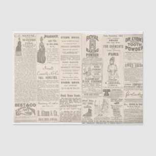 Vintage 1889 Advertisements Tissue Paper