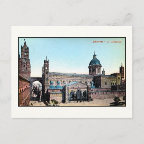 Vintage 1890s Palermo Sicily Cathedral Postcard