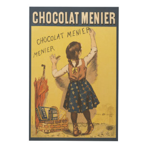 Vintage 1892 Chocolat Menier French Girl Art
