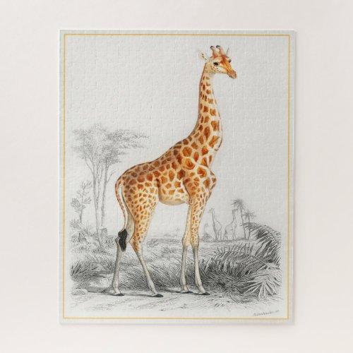 Vintage 1892 Giraffe Print Jigsaw Puzzle