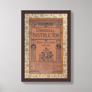 VINTAGE 1894 BOOK COVER ART FRAMED ART