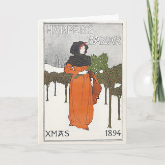 Vintage 1894 Harpers Magazine Christmas card