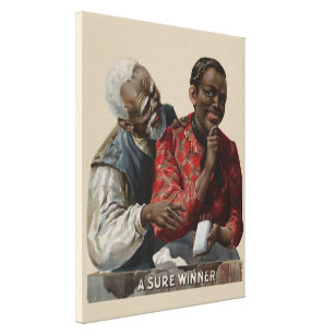 Vintage 1895 Cigar Ad African American Canvas Print