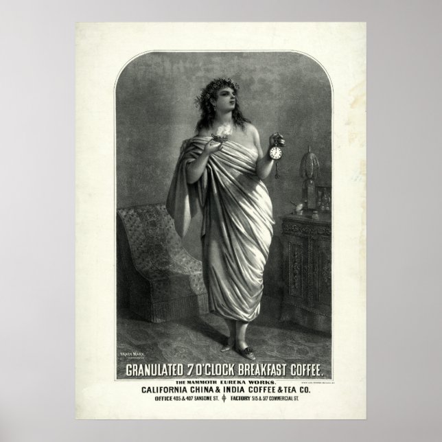 Vintage 1896 Coffee Ad Poster (Front)