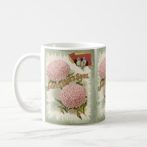 Vintage 1898 Aster Daydream Garden Floral Guide Coffee Mug