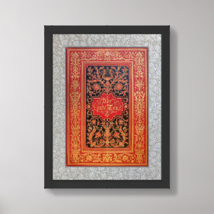 VINTAGE 1898 BOOK COVER ART FRAMED ART