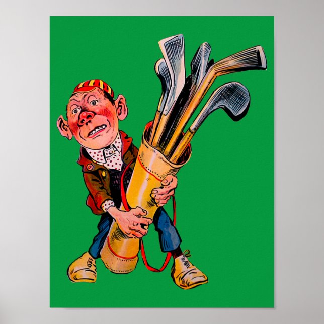 Vintage 1898 Golf Caddie Advertisement - Print (Front)