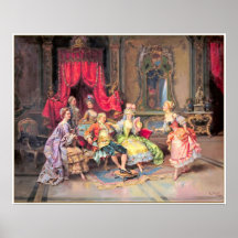 Vintage 18th Century Party Scene