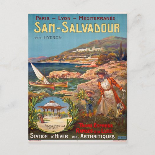 Vintage 1900 San Salvadour Travel Poster