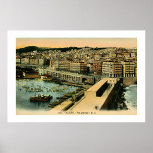 Vintage 1900s Algiers general view Poster