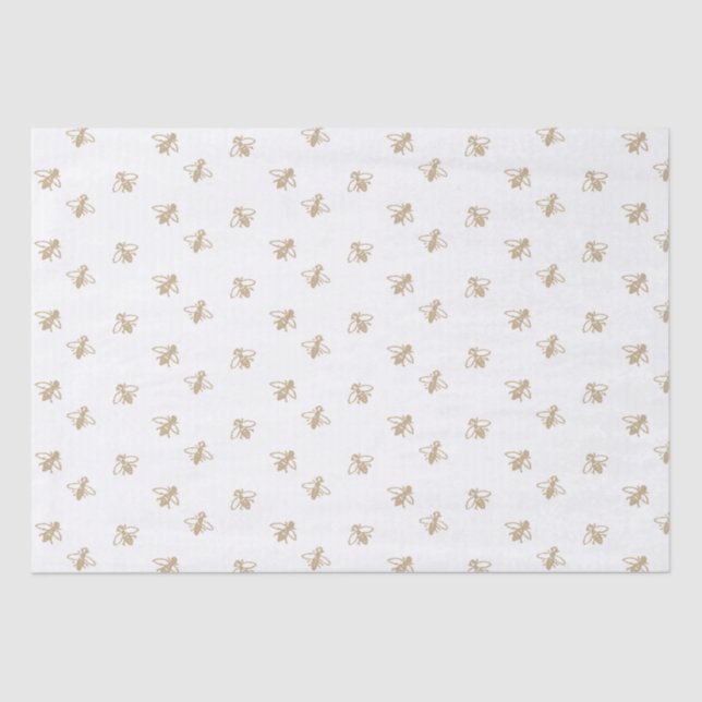 Vintage 1900s Flying French Honeybees Tissue Paper (Front)