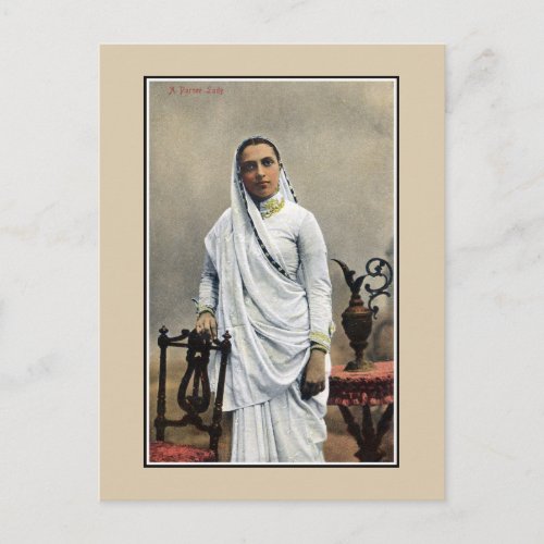 Vintage 1900s India Parsi Woman Postcard