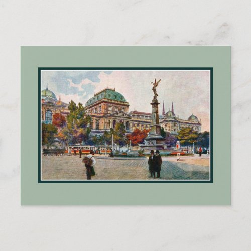 Vintage 1900s University of Vienna art Postcard