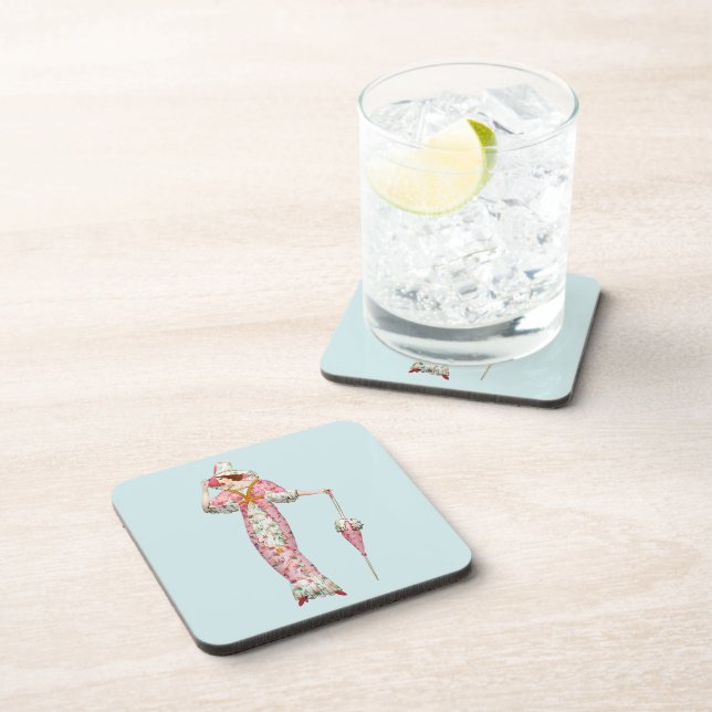 Vintage 1900's woman beverage coaster (Right Side)