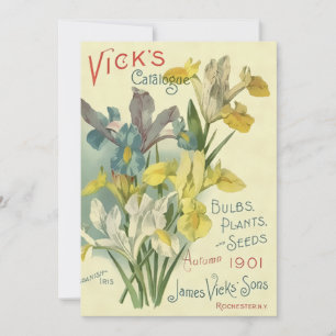 Vintage 1901 Vick's Seed & Plant Catalog Invitation