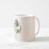 Vintage 1902 Scottish Thistle Old Wild Flower Coffee Mug (Front Right)