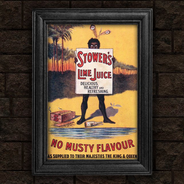Vintage 1903 Lime Juice Advertisement Poster (Creator Uploaded)