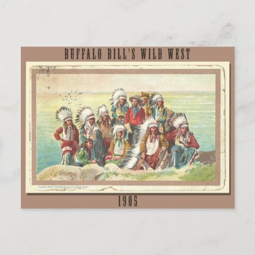 Vintage 1905 Buffalo Bills Wild West Show Postcard